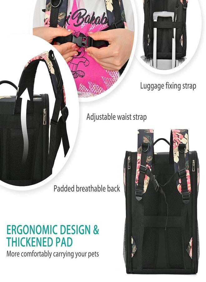 KIKA Pets Goldfinch Cat Bag Backpack Carrier | Dog Backpack Carrier Bag (French Peony) - Image 3